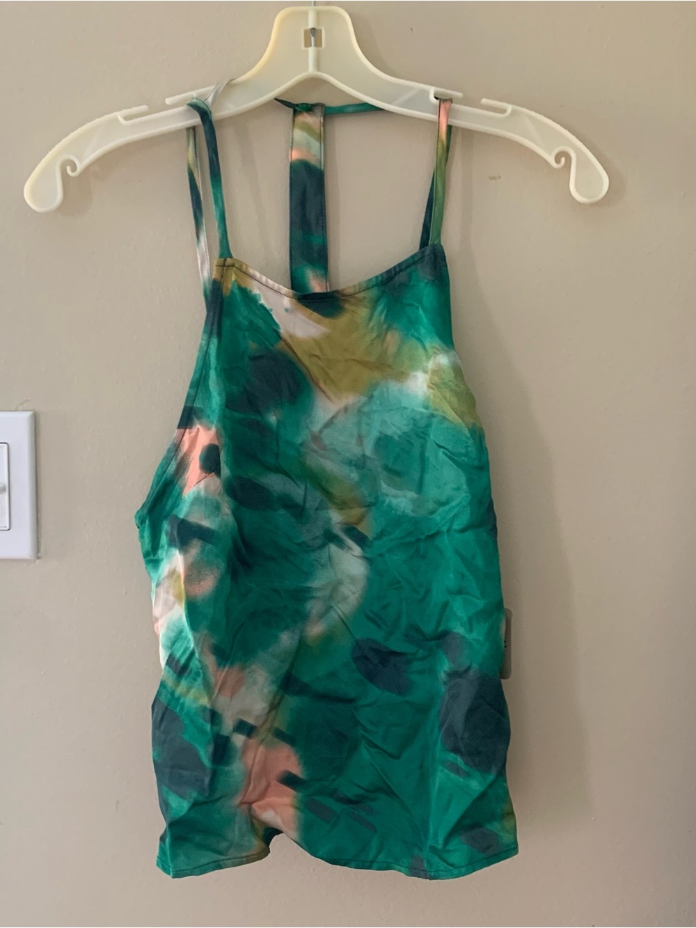 Anthropologie Sleek Sleeveless Tank Top Women's XXS Stunning Green Subtle Color